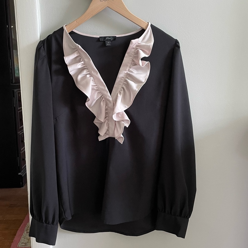 J. Crew Ruffle Blouse - Picture 2 of 4